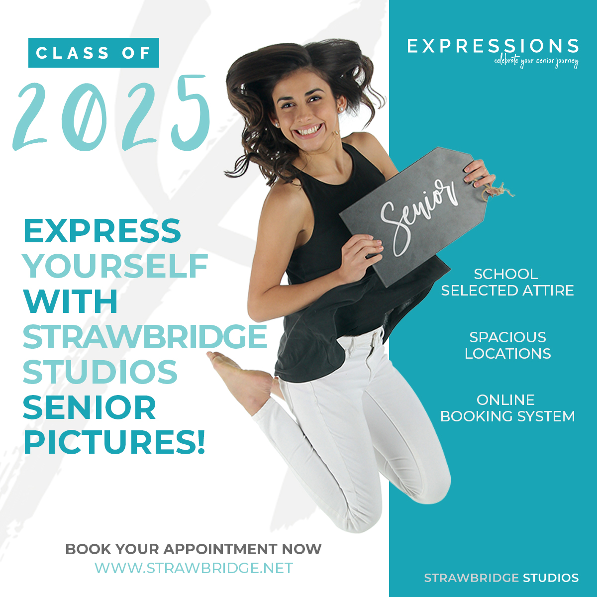 MCHS Senior Portraits Flyer text version in footer